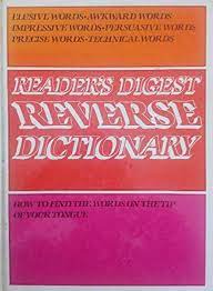 Reader's Digest Reverse Dictionary